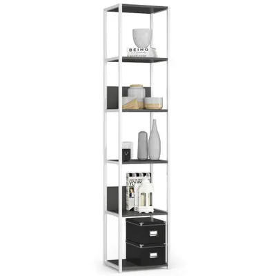 Kovový regál Loft 40 cm bílá/šedá