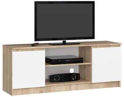 TV stolek K140 dub sonoma/bílá