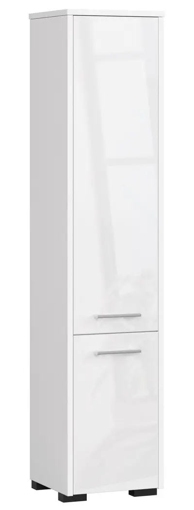 Koupelnová skříňka Fin 30 2D bílá/bílý lesk