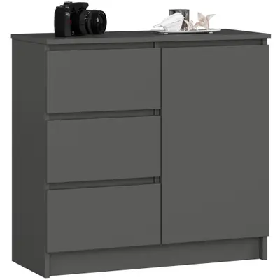 Komoda K80 Jerry 1D3SZ grafitová šedá
