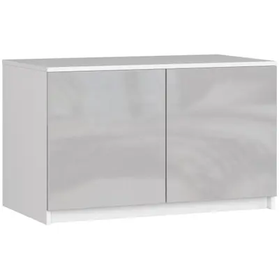 Nástavba na skříň S90 bílá/metalický lesk