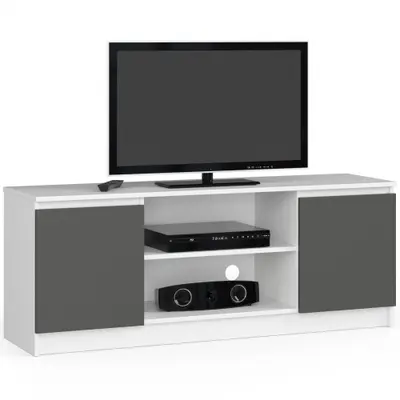 TV stolek K140 bílá/grafitová šedá