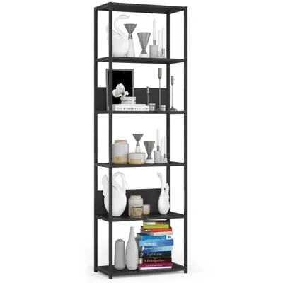 Kovový regál Loft 60 cm černá/černá