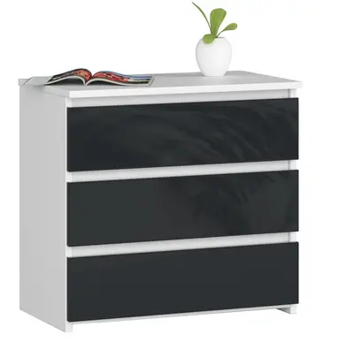 Komoda CL3 60 cm bílá/grafitový lesk
