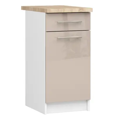 Kuchyňská skříňka Olivia S40 SZ1 bílá/cappuccino lesk