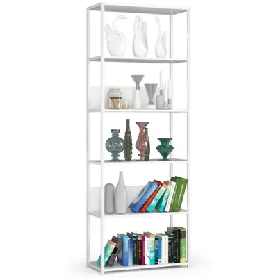 Kovový regál Loft 70 cm bílá/bílá