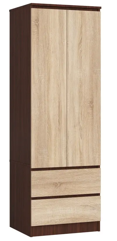 Šatní skříň Star S60 2D2SZ wenge/dub sonoma