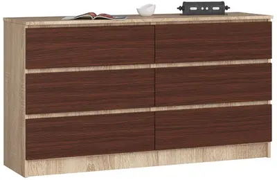 Komoda K140 6SZ dub sonoma/wenge