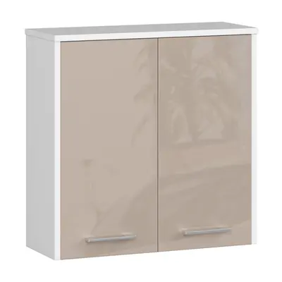Koupelnová skříňka Fin W60 2D bílá/cappuccino lesk