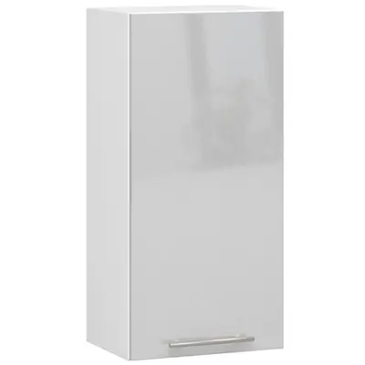 Závěsná kuchyňská skříňka Olivia W40 bílá/metalický lesk