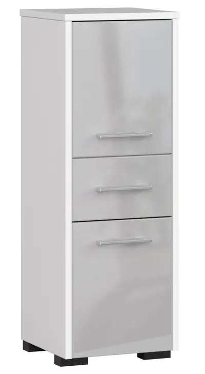 Koupelnová skříňka Fin 30 2D1SZ bílá/metalický lesk